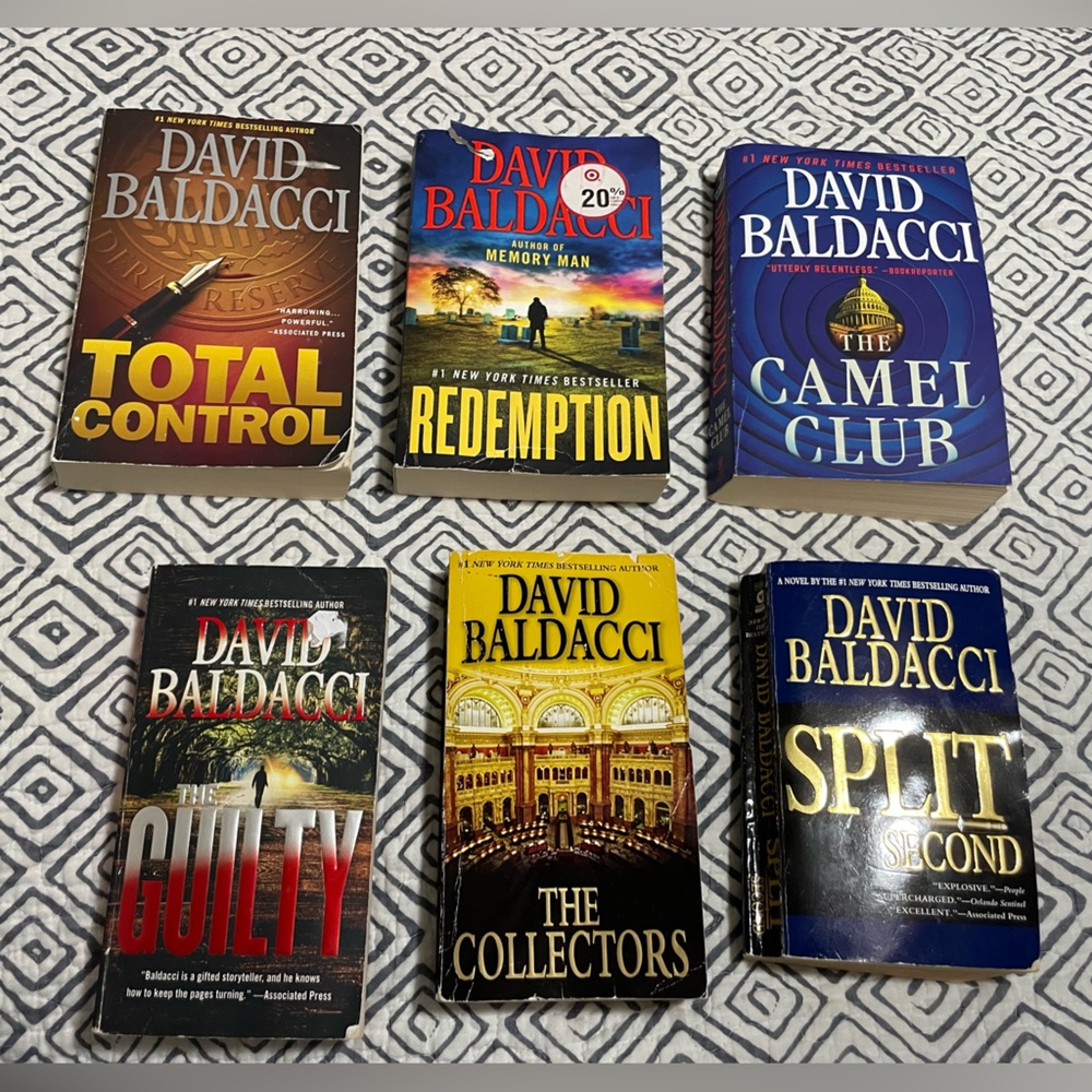 Lot of 6 DAVID BALDACCI Books Redemption, Total Control, The Camel Club, Etc
